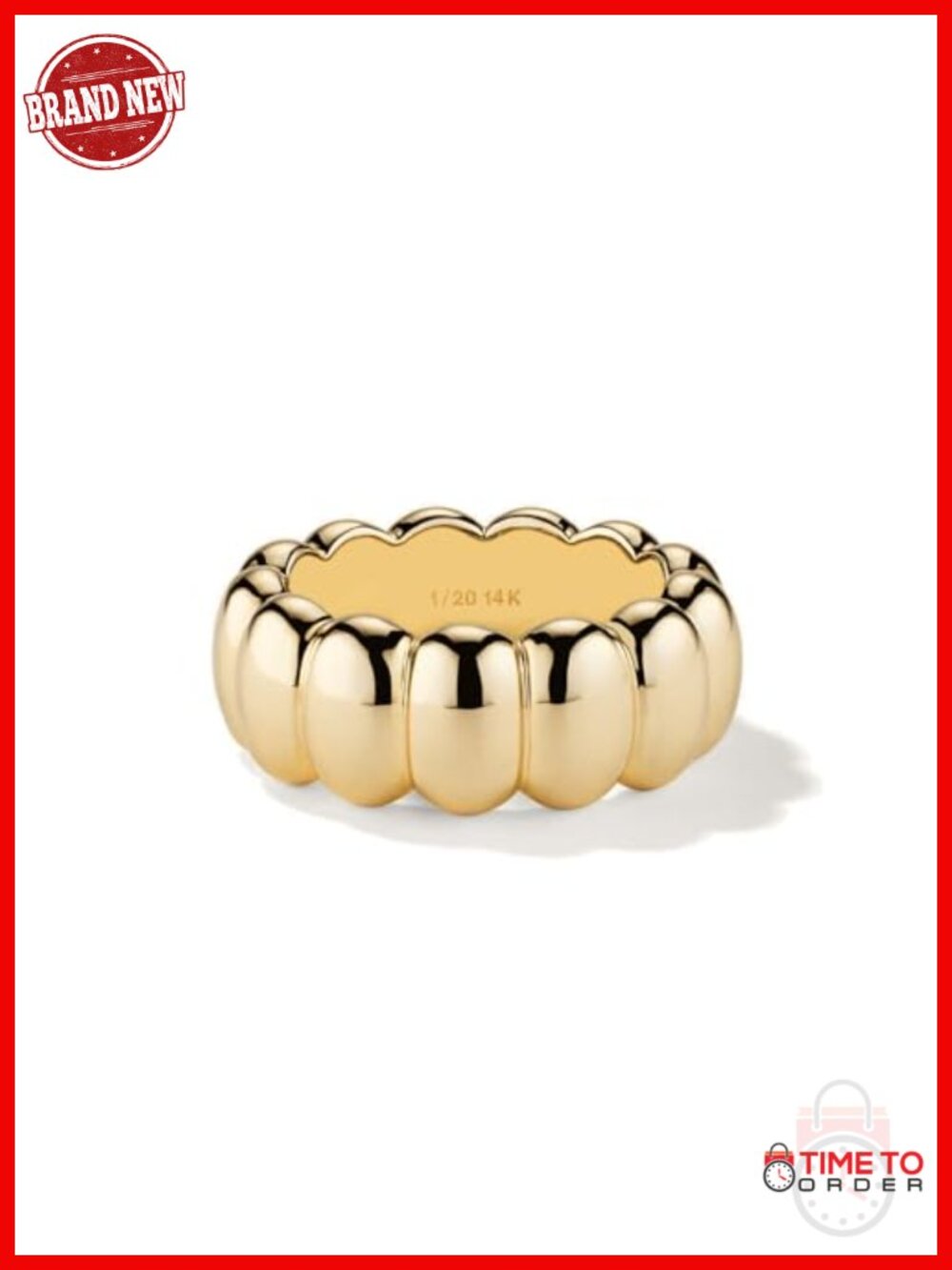 14K Gold Filled Chunky Statement Stackable Ring